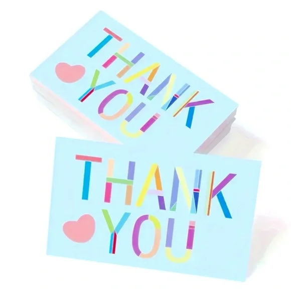 50 Blue Thank You Cards - Picture 2 of 3